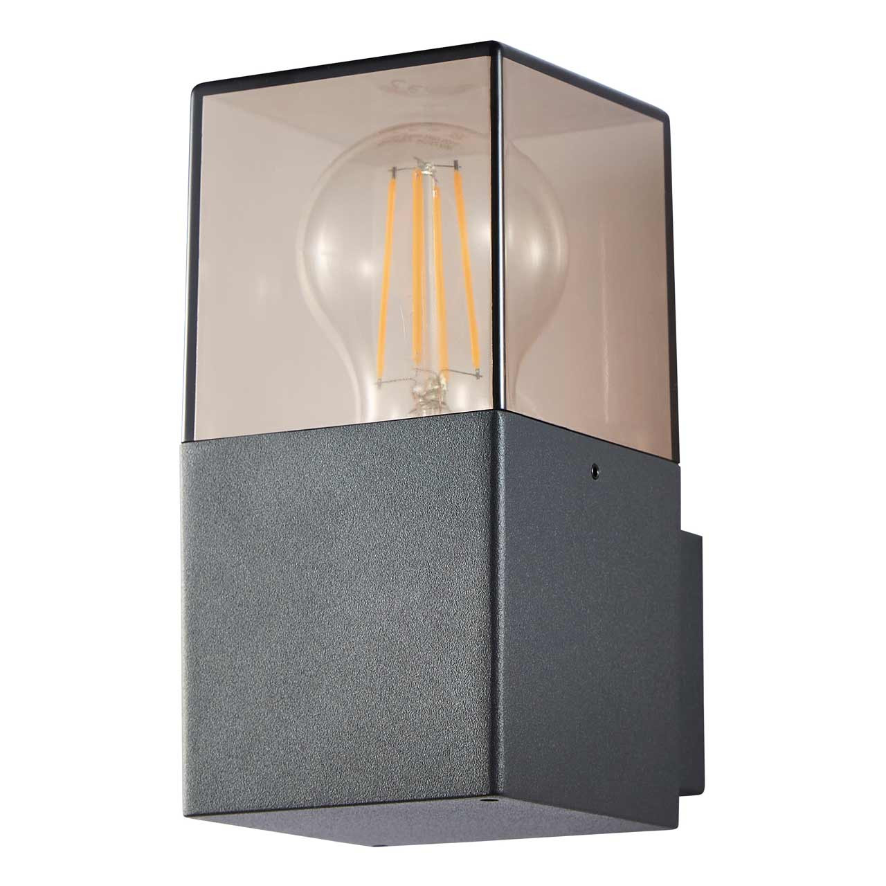 Zink BEATA Square Outdoor Wall Lantern Grey/Smoke