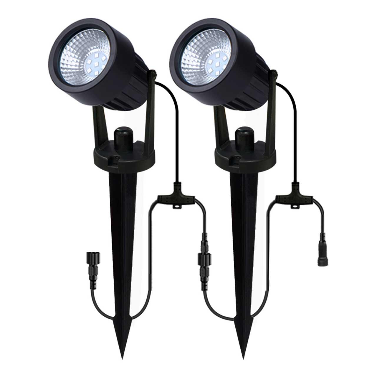 Photos - Floodlight / Street Light Zink LAPIN 2 Light LED Garden Spike Add-On Kit Black ZN-41733