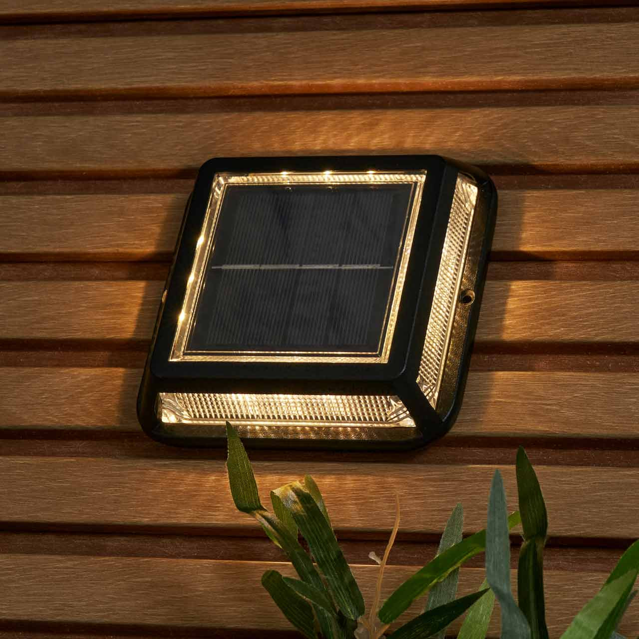 Photos - Floodlight / Street Light Zink TANFIELD LED Solar Fence Post Light Black ZN-42035