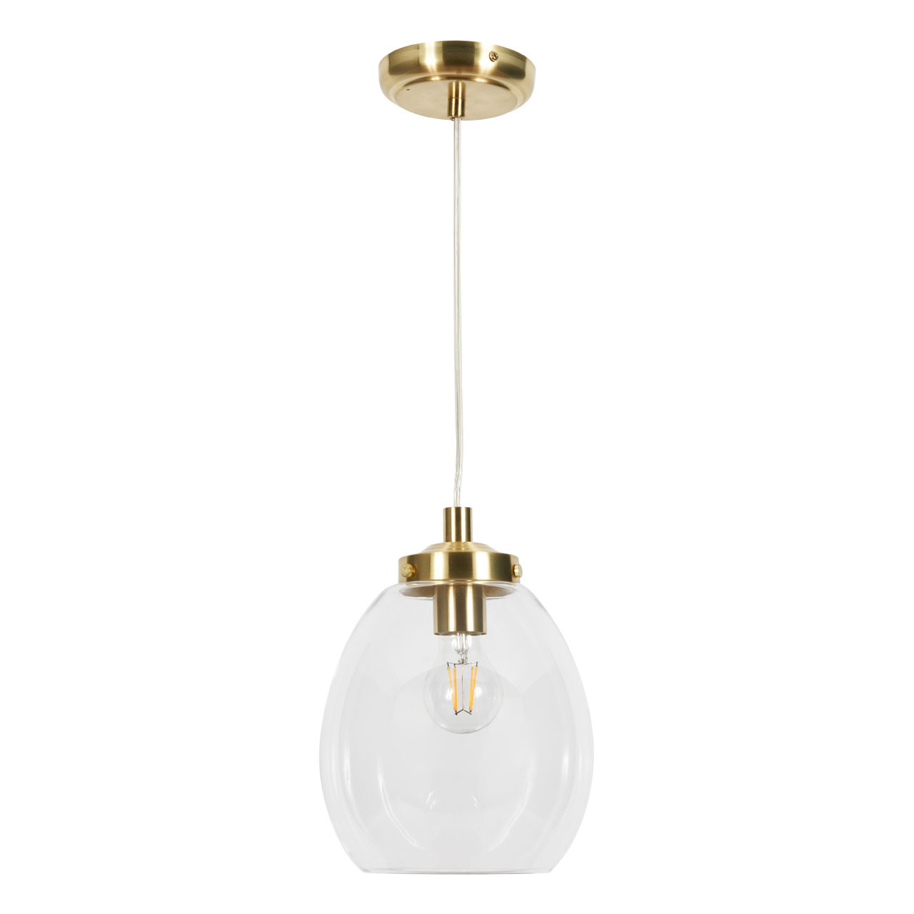 Spa RHYS Tulip Pendant Light Satin Brass