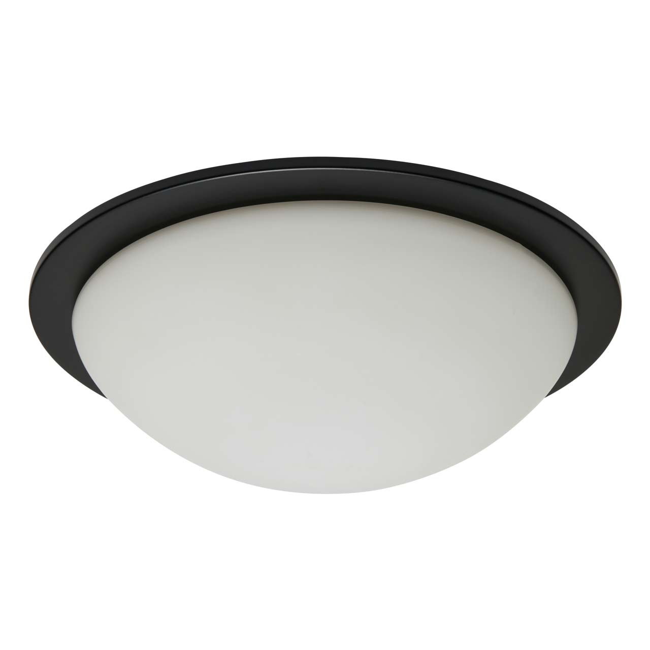 Photos - Chandelier / Lamp SPA OPIE 12W LED Flush Ceiling Light Cool White Matt Black -41694-MBLK 