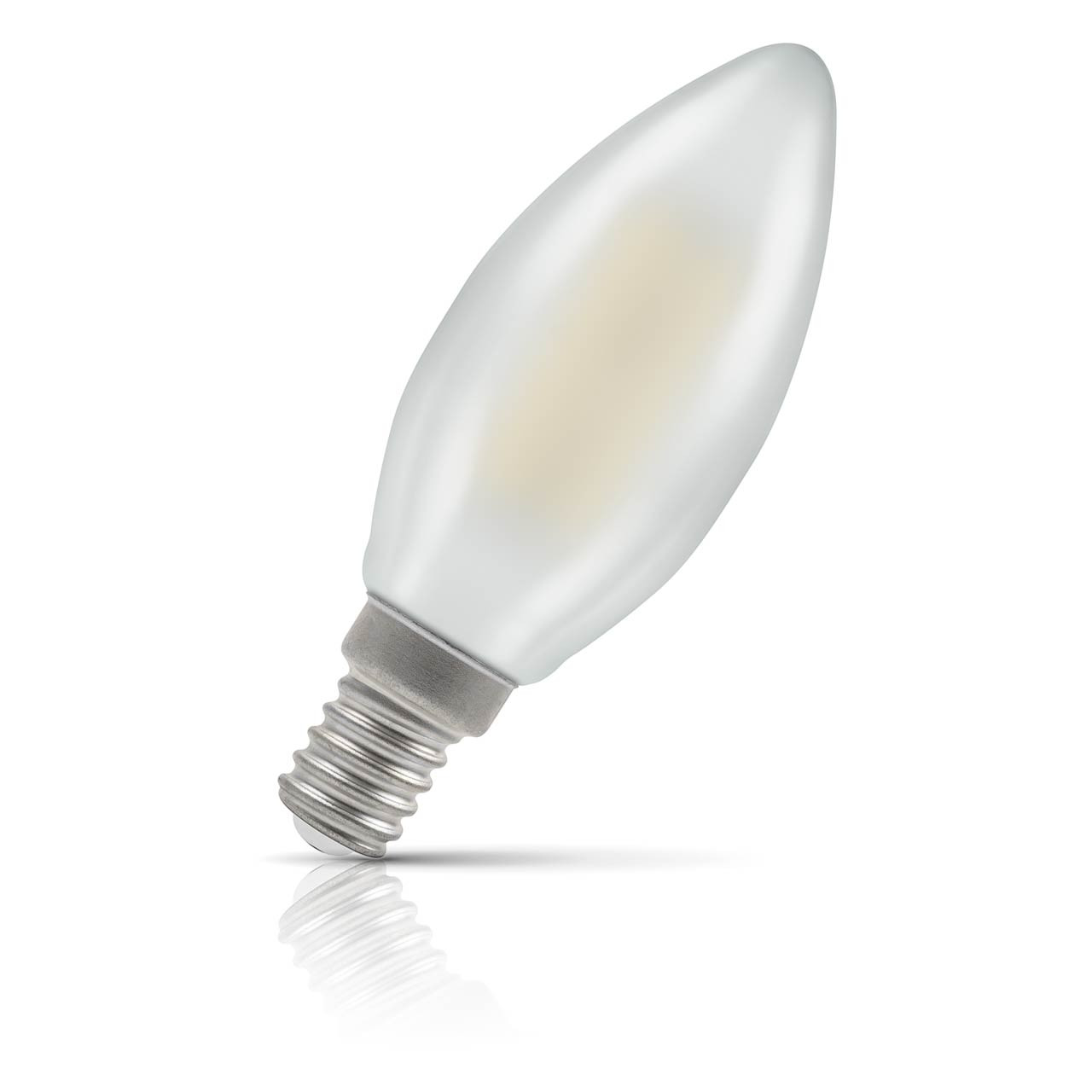 Crompton Candle LED Light Bulb E14 4.2W (40W Eqv) Warm White Filament Pearl