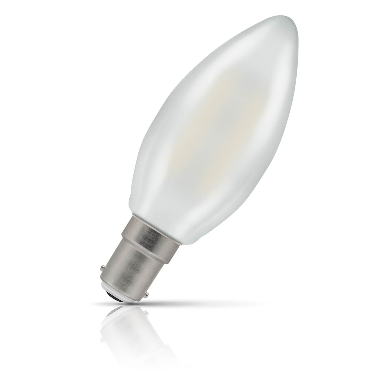 Crompton Candle LED Light Bulb B15 2.2W (25W Eqv) Warm White Filament Pearl