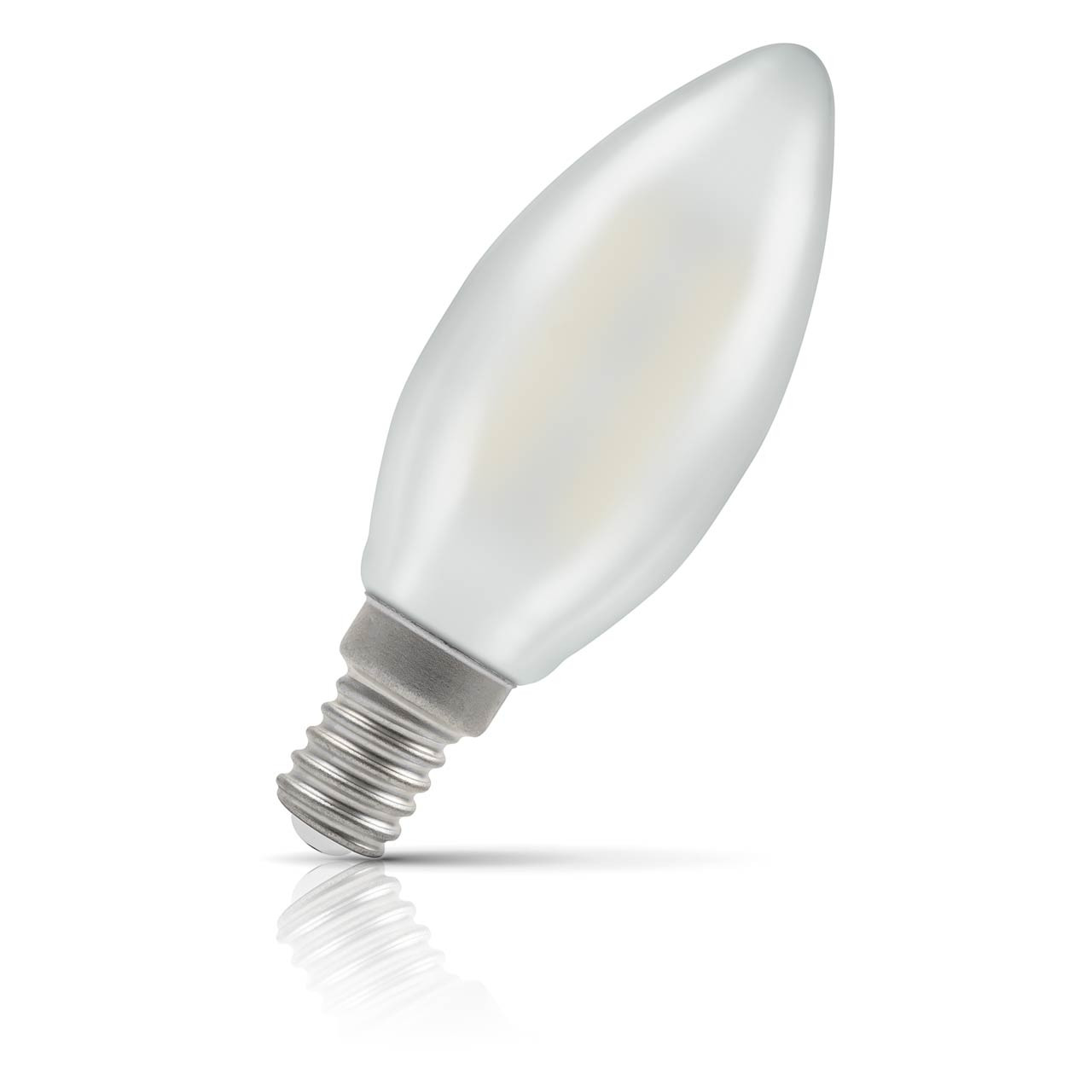 Crompton Candle LED Light Bulb E14 2.2W (25W Eqv) Cool White Filament Pearl