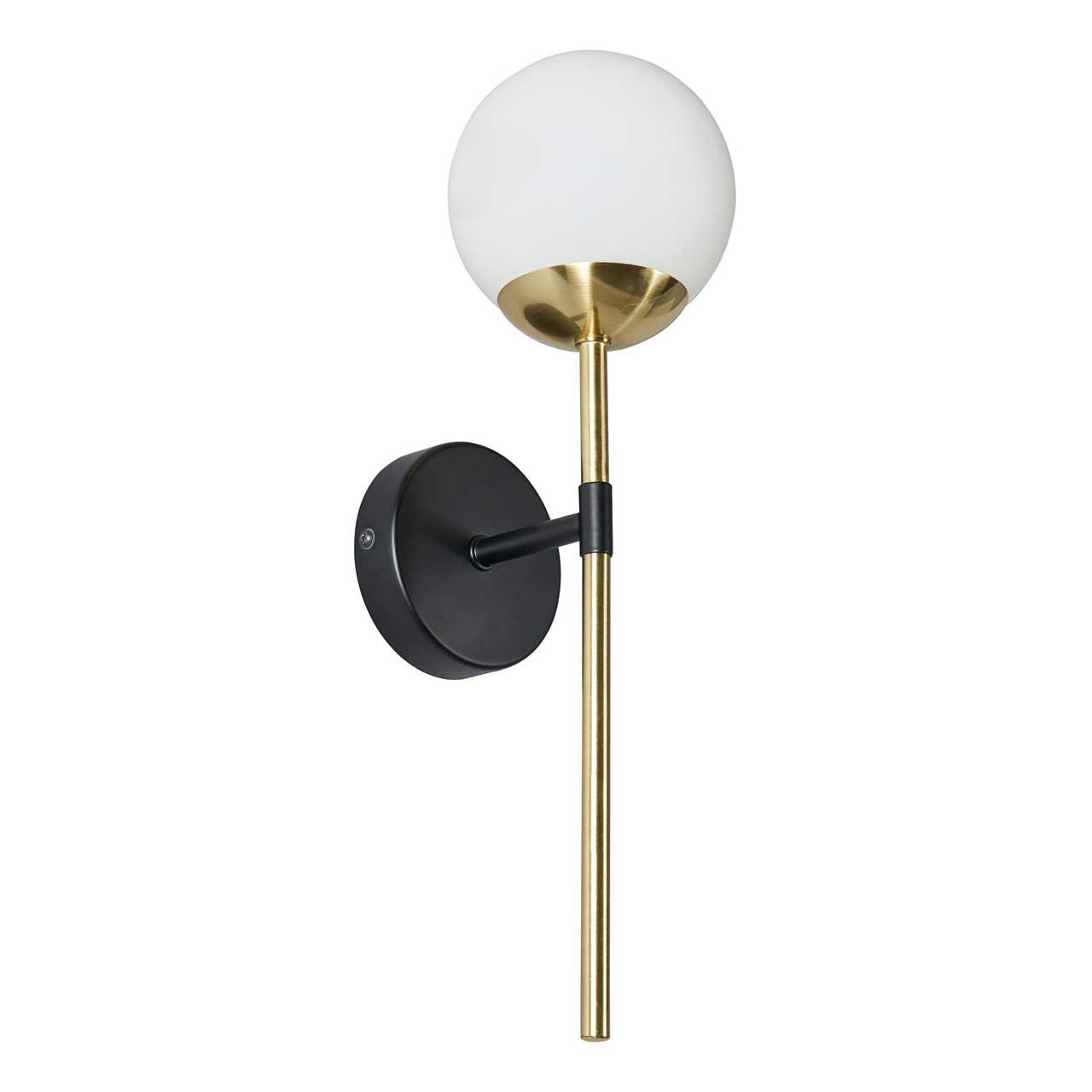 Spa Arles Single Globe Wall Light Satin Brass