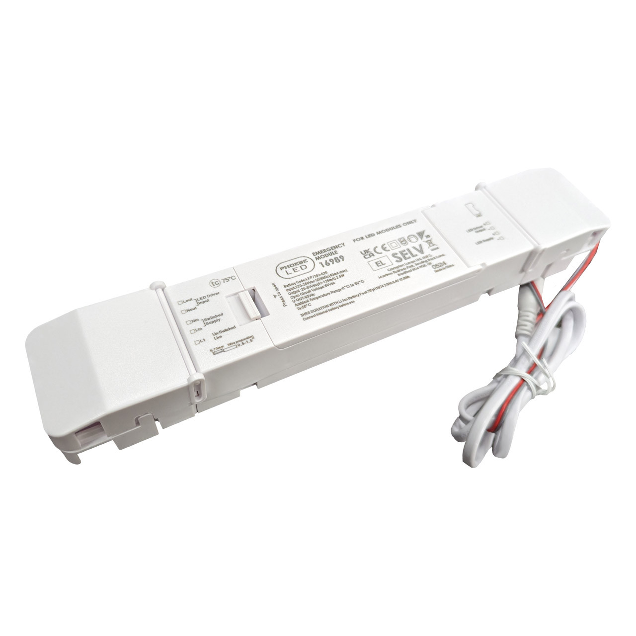 Image of Phoebe LED 3-Hour Emergency Pack 2.5W for 28W/45W Galanos Arteson Manual Test