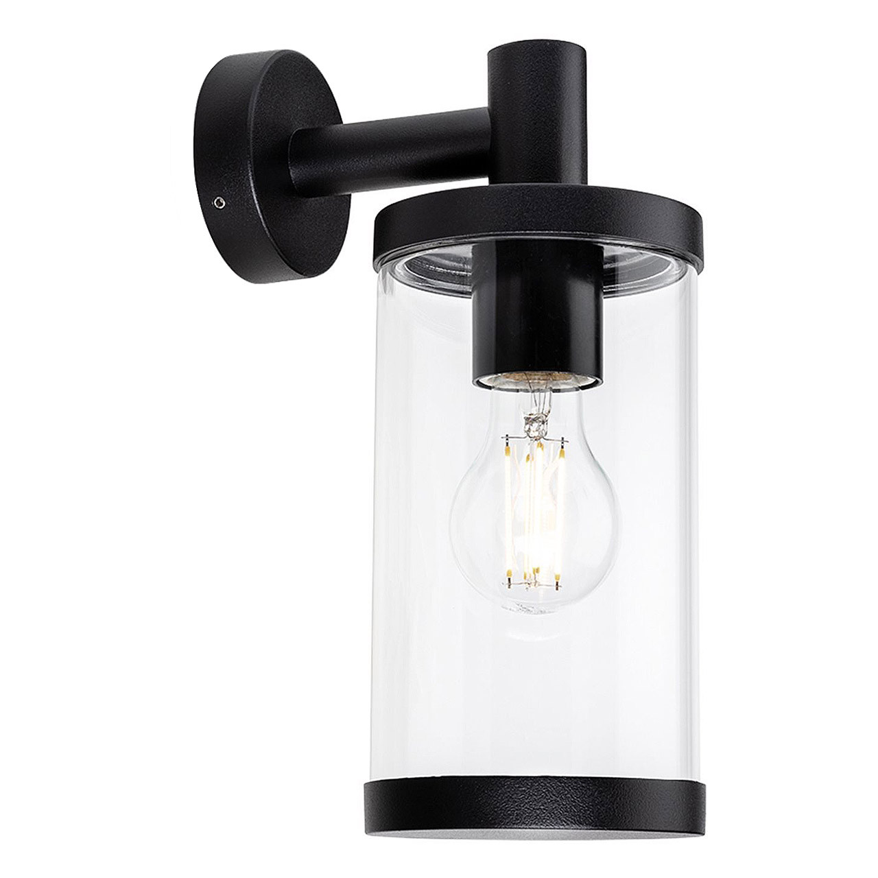 Firstlight Lucas Down Lantern Modern Style in Black Outdoor Garden Wall Light