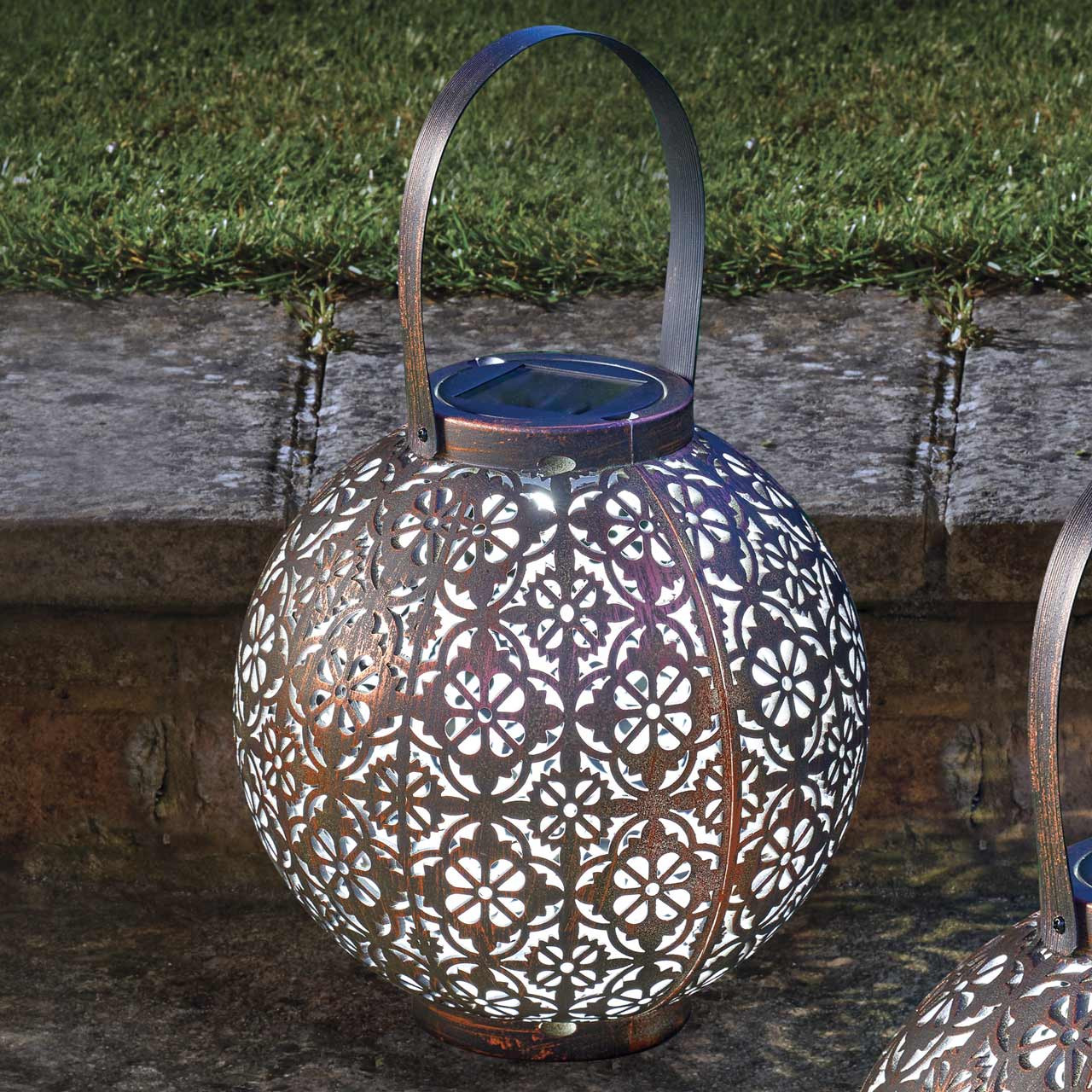 Image of Smart Solar Boulette 18cm LED Solar Lantern