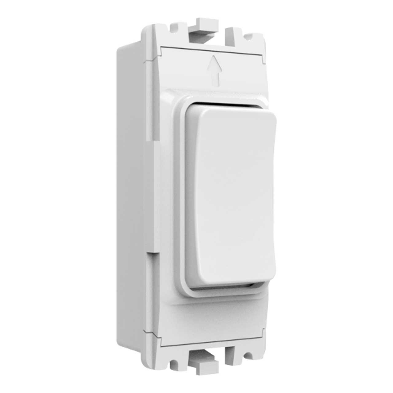 Image of Culina 1 Gang Grid Kinetic Dimmable Switch White