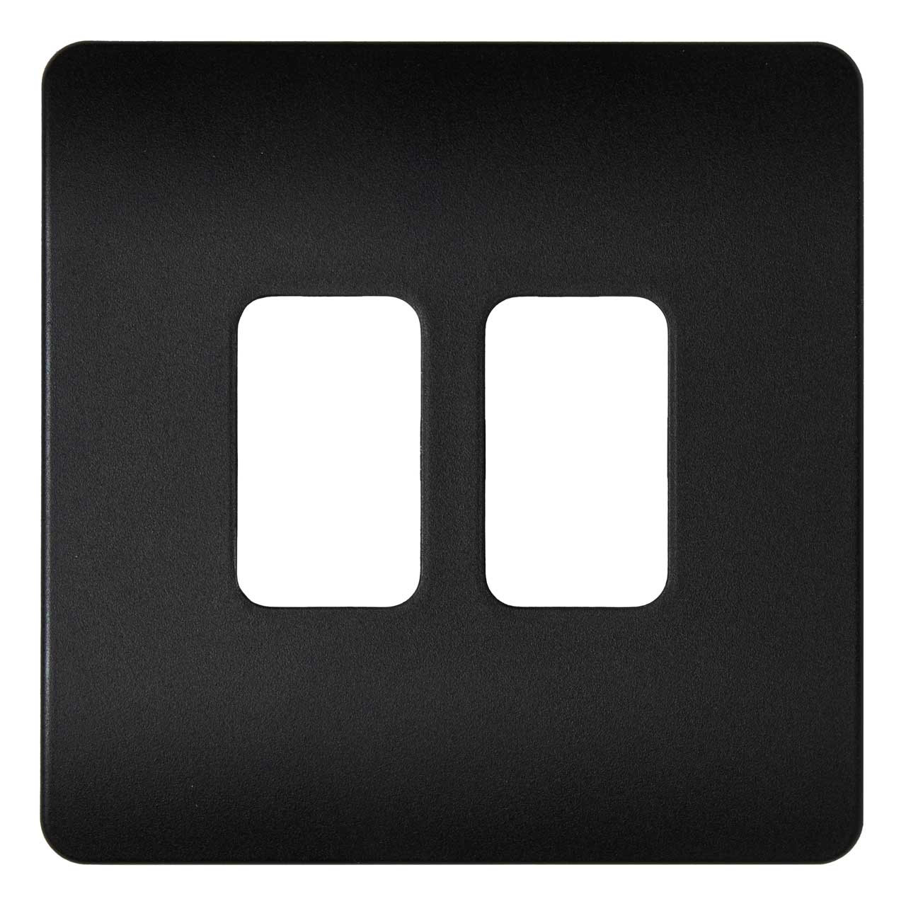 Culina 2 Gang Slimline Surround For Kinetic Switch Black