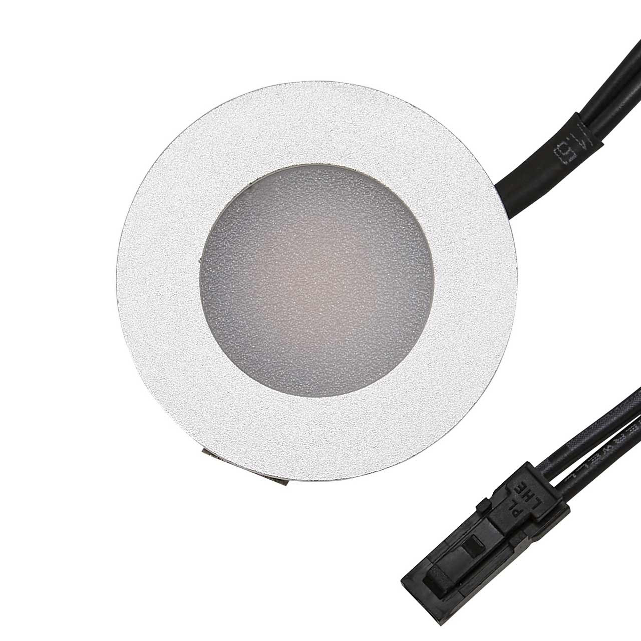 Image of Culina Konect Plug & Play 1.2W LED 35mm Round Recessed Plinth Light Warm White