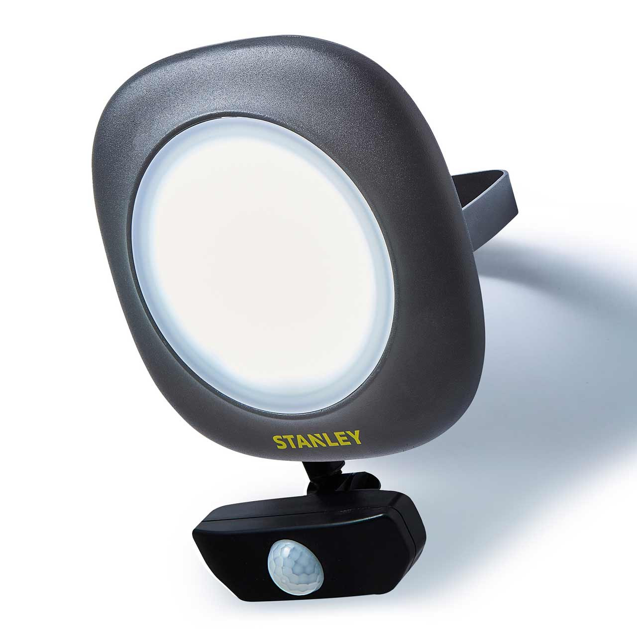 Stanley 30W LED Die-cast Floodlight with PIR in Black