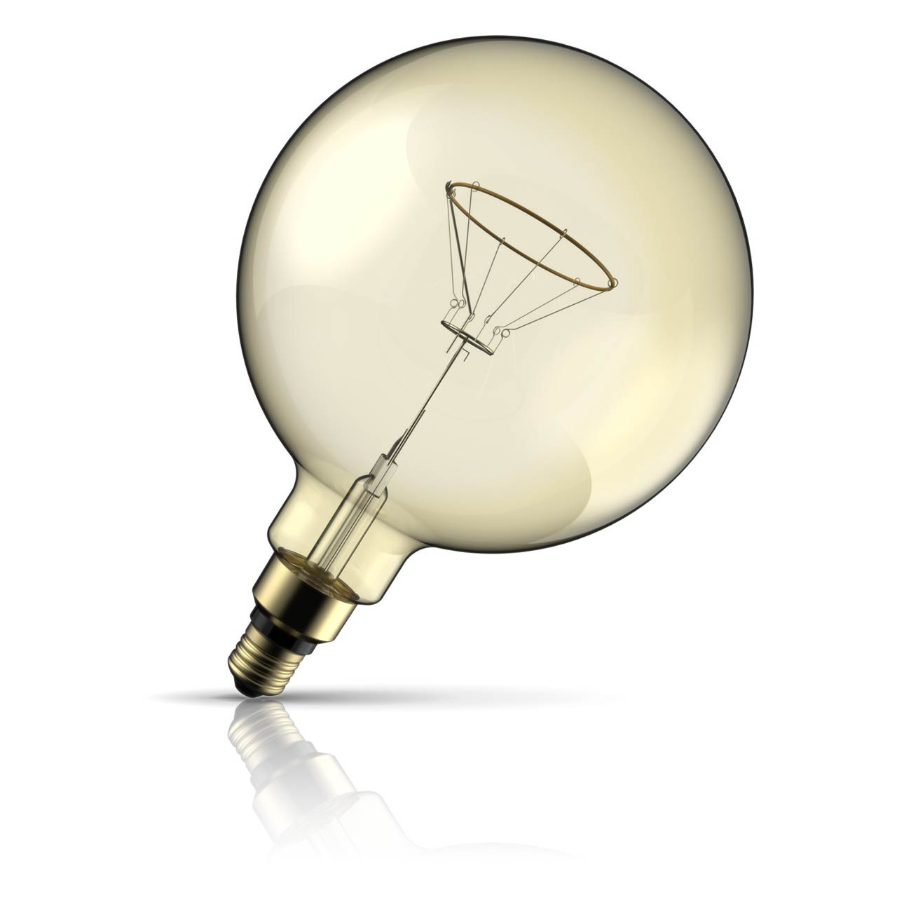 Crompton Globe LED Light Bulb E27 4.5W (25W Eqv) 200mm Extra Warm White Golden Decorative Eclipse G200 Screw Filament Vintage Very Large