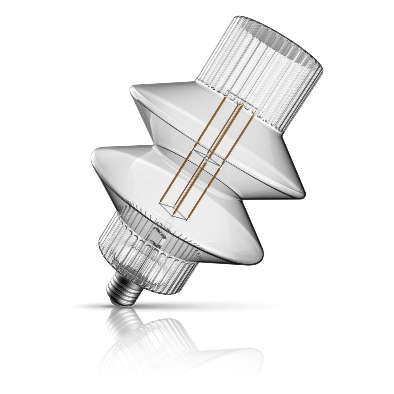 Crompton Lantern LED Light Bulb E27 4.9W (40W Eqv) 150mm Extra Warm White Clear Decorative Art Deco Screw Filament Vintage Large