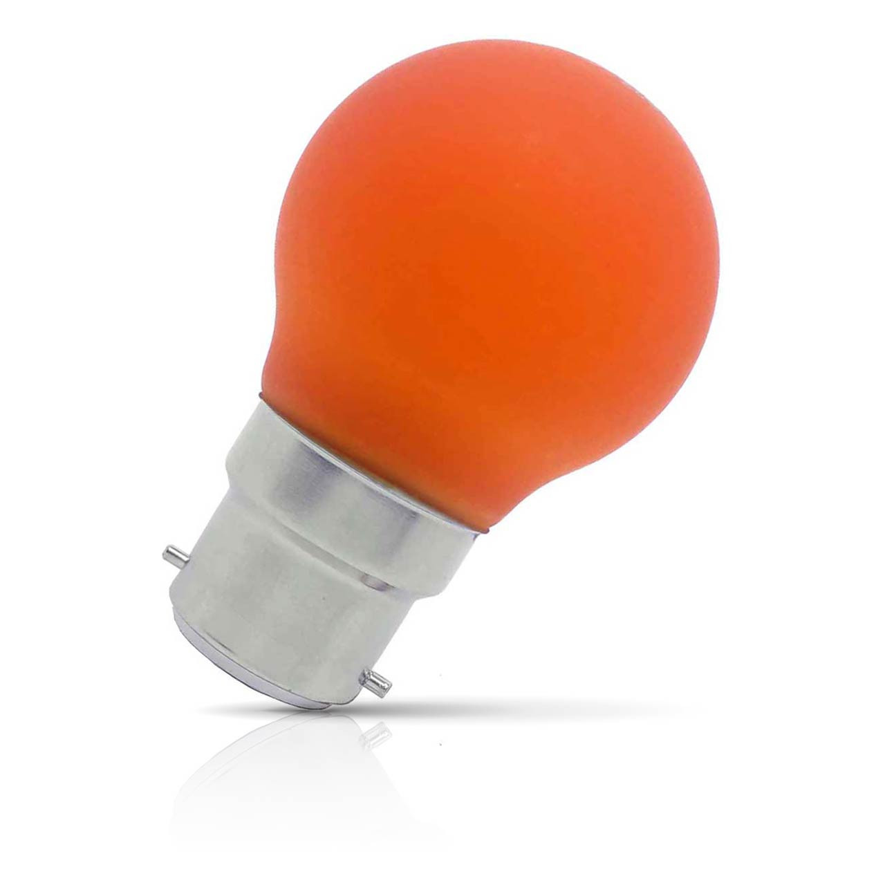 Opus Golfball LED Light Bulb B22 4W Orange Round Bayonet Coloured