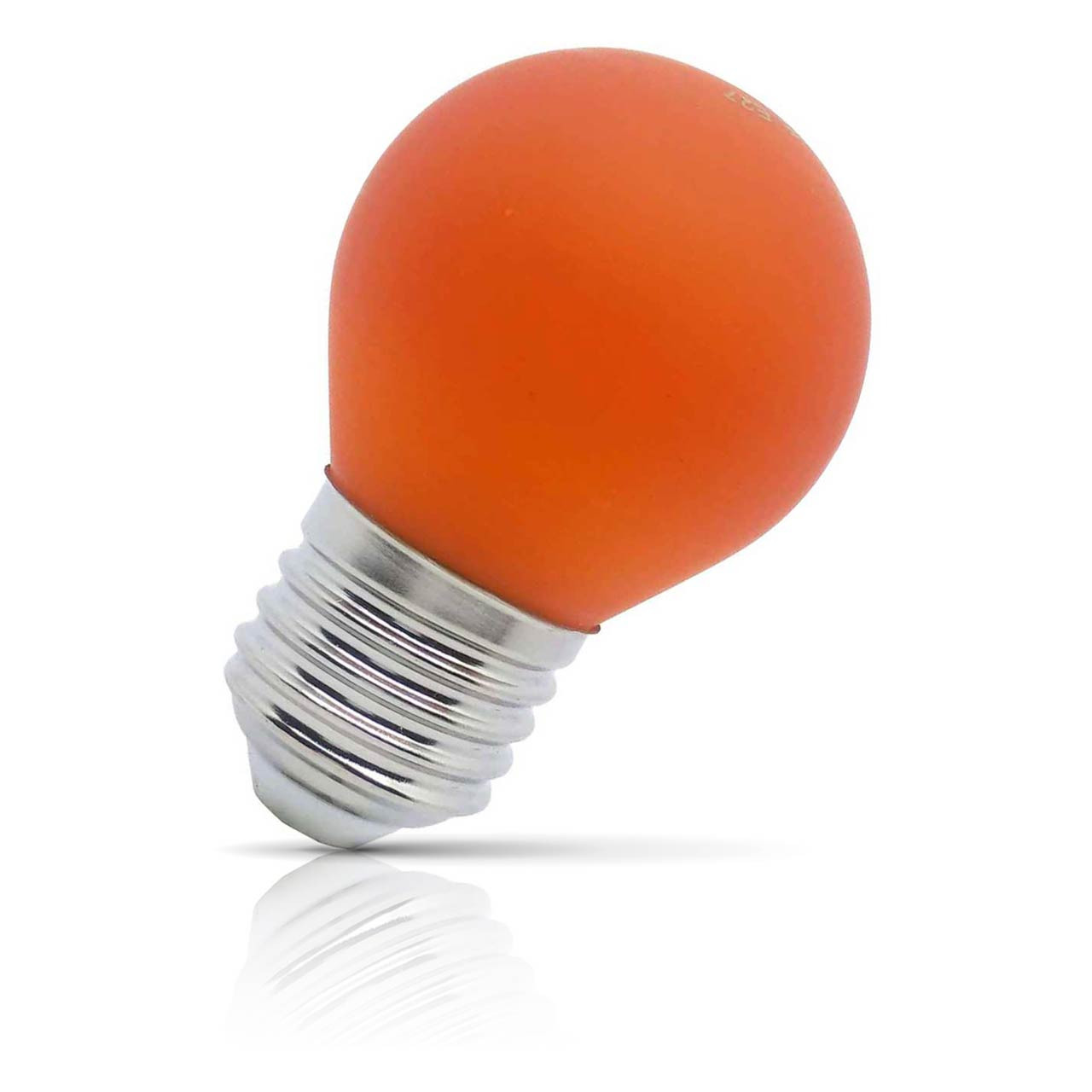 Opus Golfball LED Light Bulb E27 4W Orange Round Screw Coloured