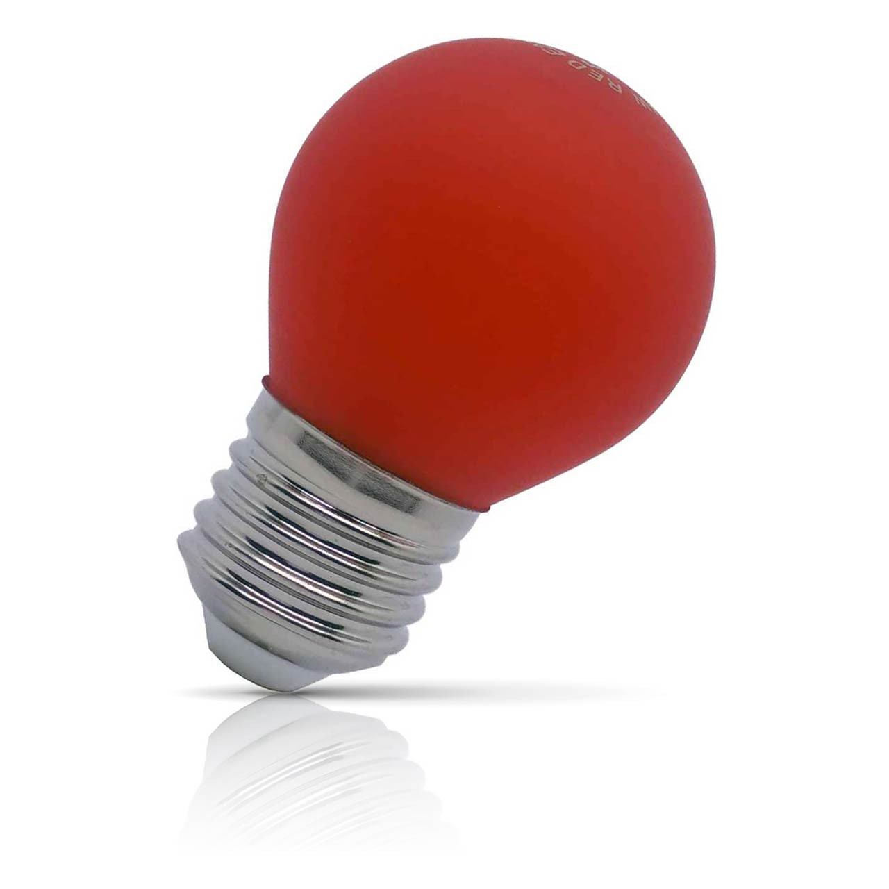 Opus Golfball LED Light Bulb E27 4W Red Round Screw Coloured