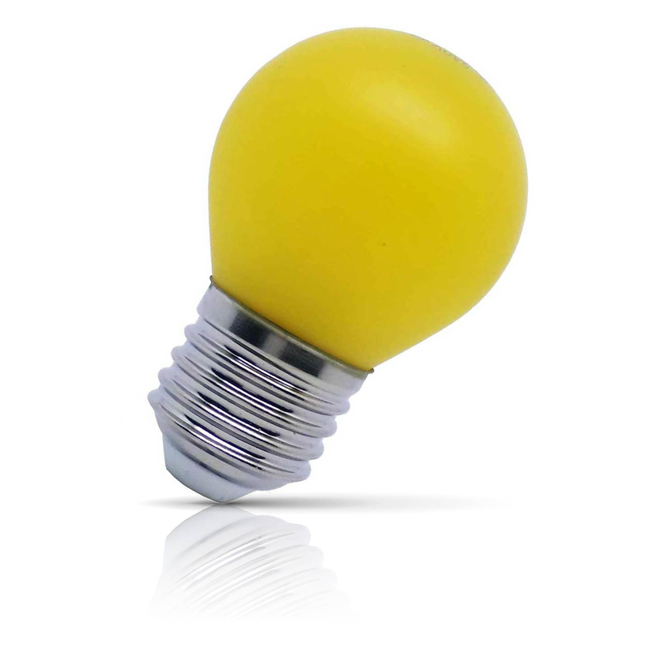 Opus Golfball LED Light Bulb E27 4W Yellow Round Screw Coloured