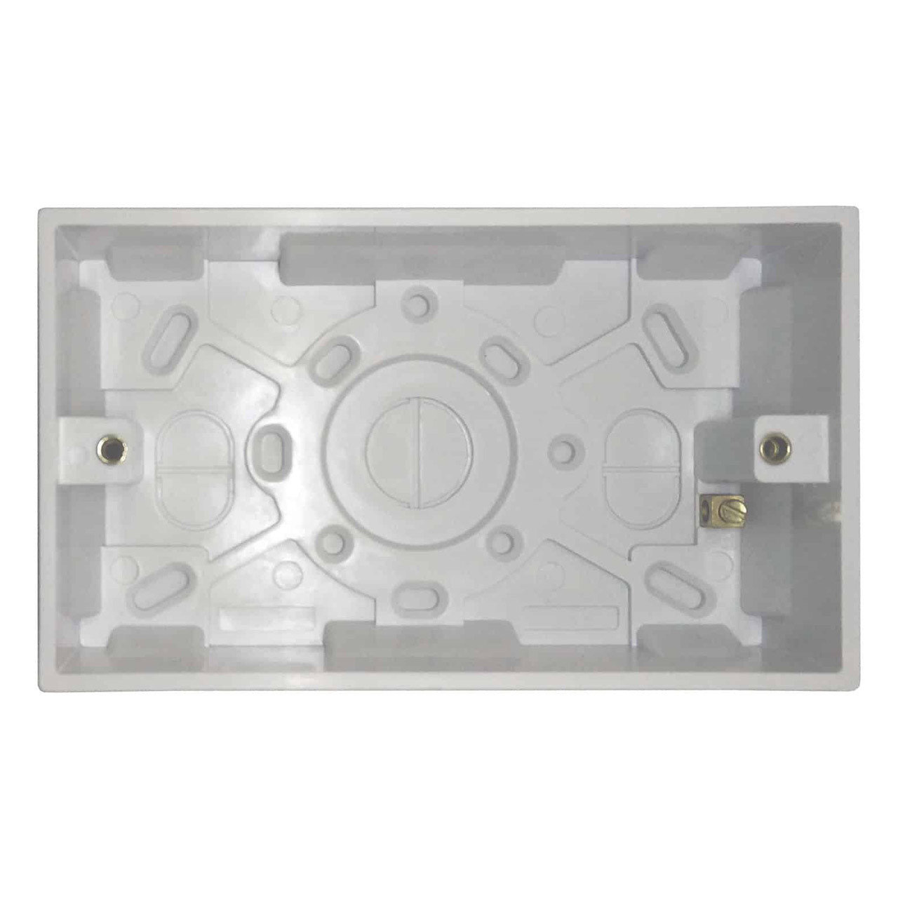 Opus 2-Gang 25mm Back Box in White