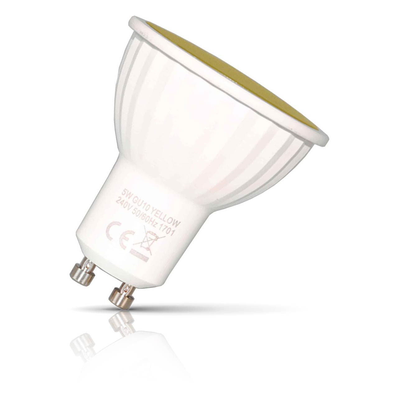 Opus GU10 Spotlight LED Light Bulb 5W Yellow Halogen Replacement Coloured