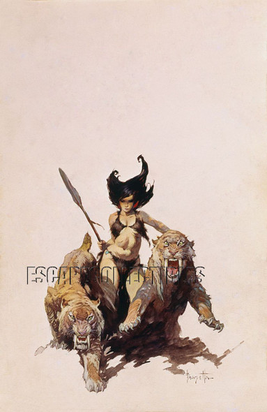 The Huntress Print Art by Frank Frazetta