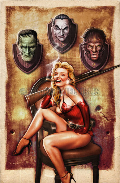 Huntress Marilyn Monroe Unsigned Print Carlos Valenzuela