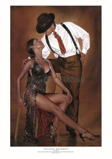 Leaning Tango Cortina Limited Signed and Numbered Art Print PM 11X14
