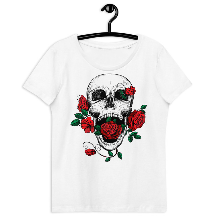 Skull And Roses Women's fitted eco tee