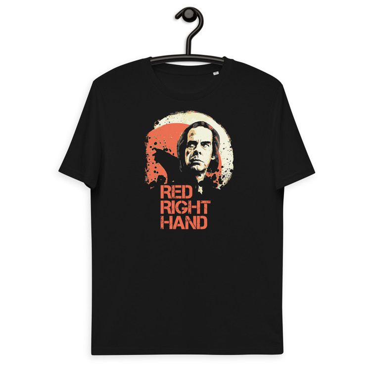 nick cave - bad seeds - red right hand - australia - t-shirt - nick cave and the bad seeds - printed tee - t-shirtprint - print on demand - RED RIGHT HAND | Unisex Organic Cotton T-Shirt | Stanley/Stella STTU755