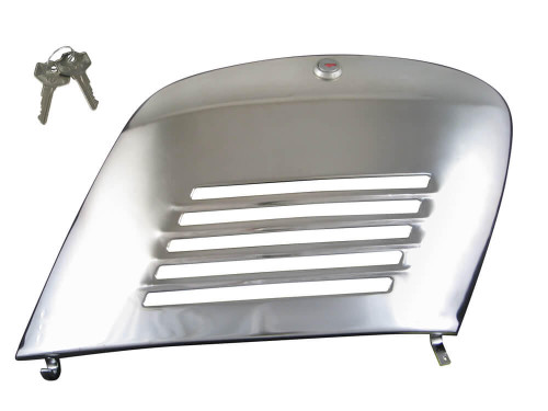  Engine Side Door Panel (chrome with lock); Small Frame Vespa 