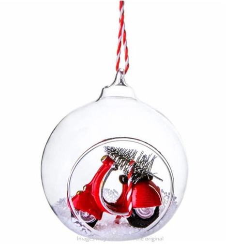  Glass Christmas Tree Decoration - Vespa 