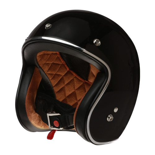 Prima PRIMA HELMET - BLACK, 3/4 OPEN FACE 