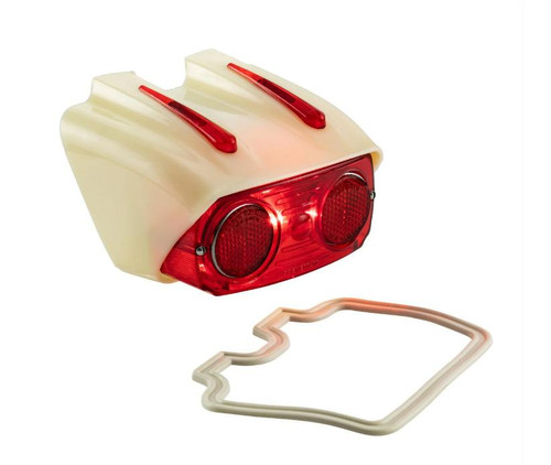  Catalux Lambretta Series 1/2 White Body Red Tail Light 