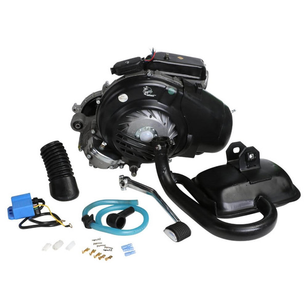 LML Engine, (150 cc non-injected 5 port) ;  no electric start 