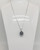 Classic black round pearl pendant necklace on a silver chain