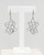 Signature keshi pearl drop earrings with silver wave lattice