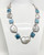 Signature statement chain necklace with keshi pearls and larimar