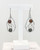 Signature silver lattice drop earrings with two Tahitian pearls