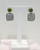 Signature drop earrings with Keshi pearls and Peridot stones in silver