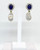 Signature baroque pearl drop earrings with lapis lazuli and crystal studs