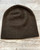 Unisex yak wool knitted beanie in dark brown, onesize