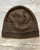 Unisex yak wool knitted beanie in mottled brown, onesize