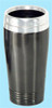 Black plain stainless steel coffee travel mug with matt finish