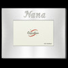 Pop Mum Dad or Nana silver metal photo frame with metal enamel embossed