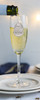 18th to 80th Birthday Champagne Flute with Silver Pewter Birthday Badge