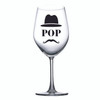 Wine glass Single with Best Mum - Dad or Pop in Black or Black Gold decal 590ml