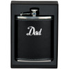 Pop or Dad Leather Hip flask white stitching with enamel Pop or Dad