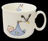 Blue Stork Porcelain Baby Mug - Cherished Keepsake