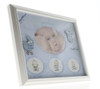 Stylish Blue Wood Collage Photo Frame - Baby Boy's First Year