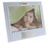 Charming Blue and White Baby Boy Photo Frame with Engravable Space